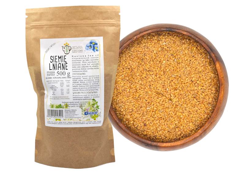 Siemię lniane ziarno 0,5kg