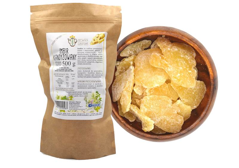 Imbir kandyzowany płatek 500g