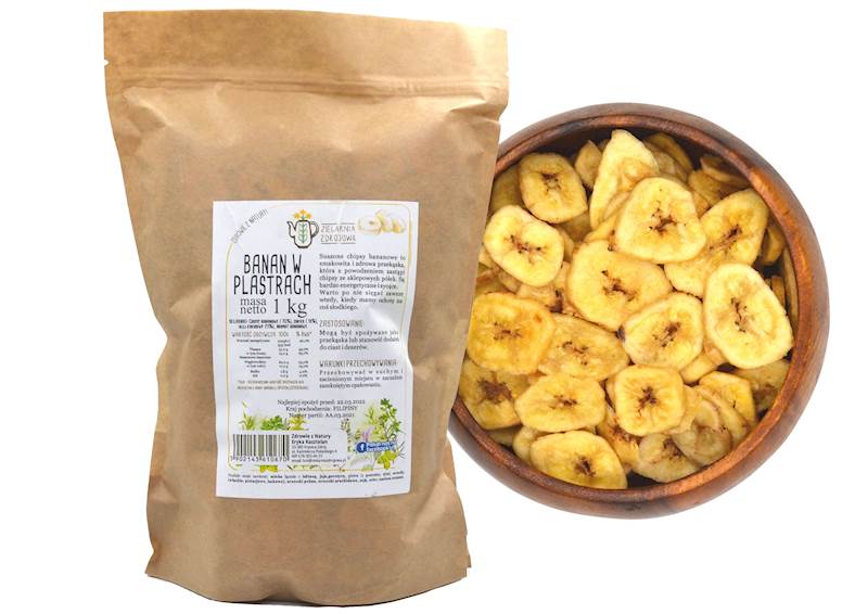 Banan w plastrach z olejem kokosowym 1kg
