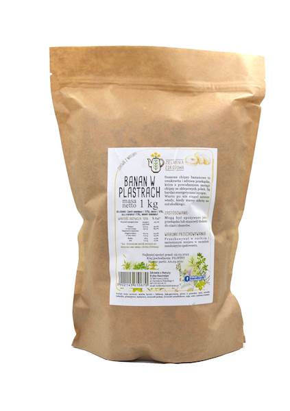 Banan w plastrach z olejem kokosowym 1kg