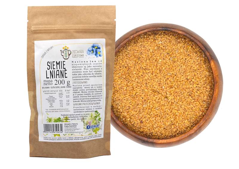 Siemię lniane ziarno 0,2kg