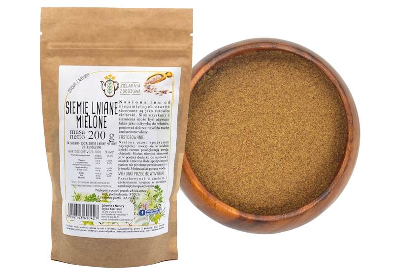 Siemię lniane odtłuszczone 0,2kg