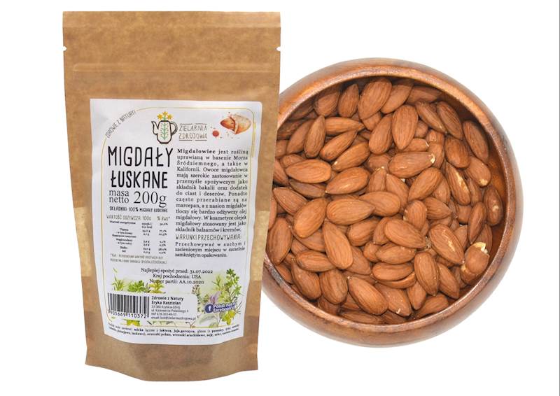 Migdały łuskane 200g