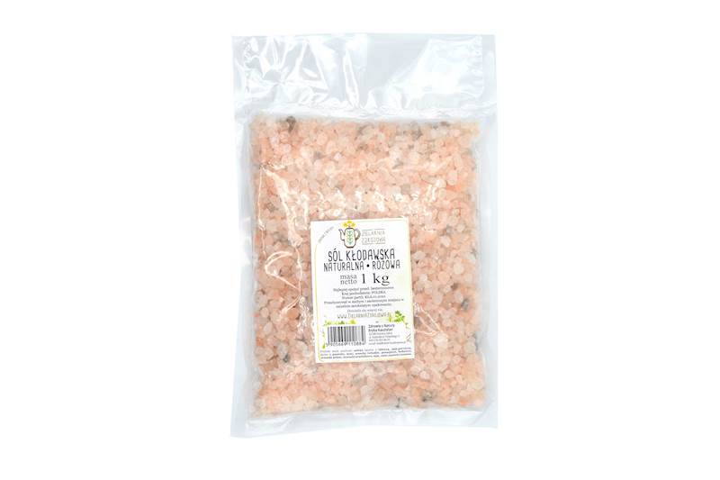 Sól kamienna kłodawska różowa gruba 1kg