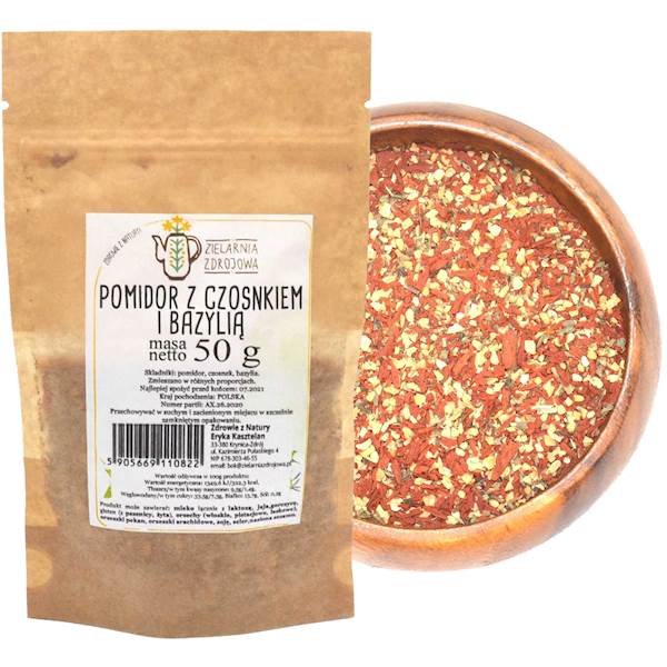 Pomidor z czosnkiem i bazylią 50g