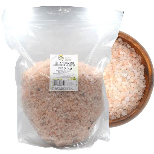 Sól kamienna kłodawska różowa gruba 5kg