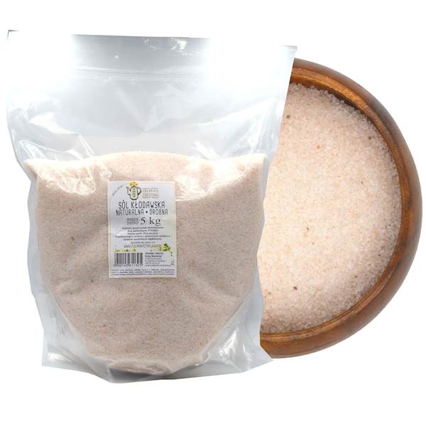 Sól kamienna kłodawska różowa drobna 5kg