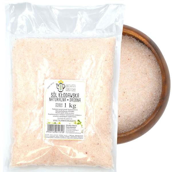 Sól kamienna kłodawska różowa drobna 1kg
