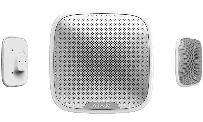 AJAX StreetSiren (Bezprzewodowy, optyczno - akustyczny sygnalizator zewnętrzny) - biały