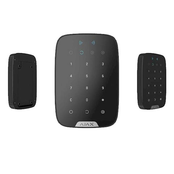 AJAX KeyPad Plus (Bezprzewodowa klawiatura dotykowa z czytnikiem RFID) - czarny