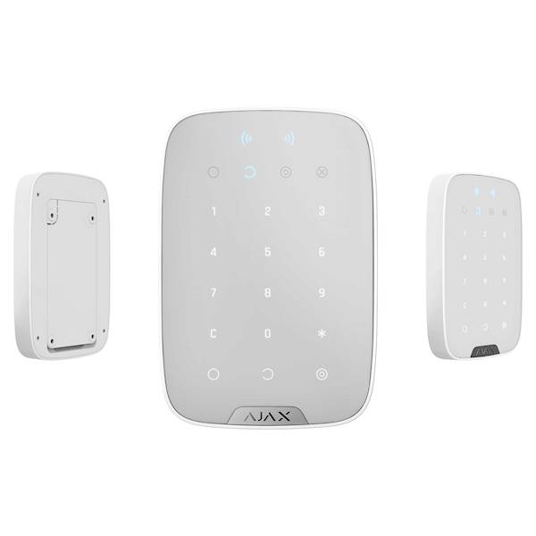 AJAX KeyPad Plus (Bezprzewodowa klawiatura dotykowa z czytnikiem RFID) - biały