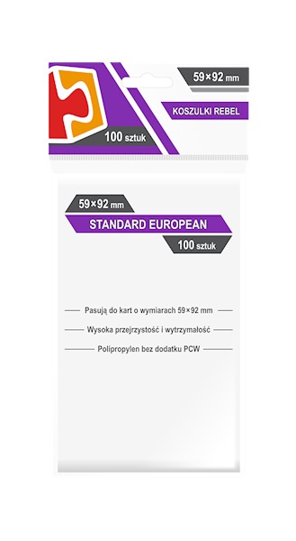 Koszulki na karty (59x92mm) Standard European 100 szt.