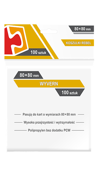 Koszulki na karty (80x80mm) Wyvern 100 szt.
