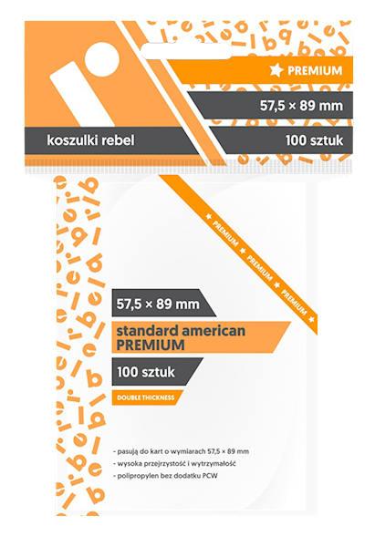 Koszulki na karty (57,5x89mm) Standard American Premium 100 szt.