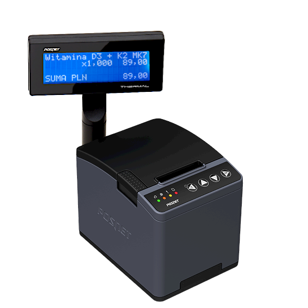 Posnet Thermal XL2 3.03,APTEKA,[3"/80mm],wyswietlacz choragiewka LCD 4x20,RAL7043