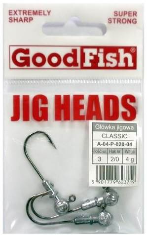 Główki jigowe GF, rozm. 2, 2g, (3 szt.)