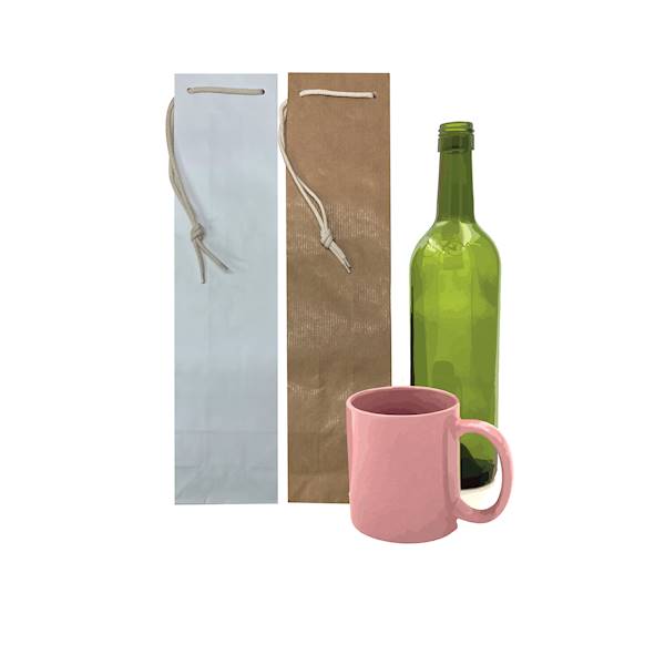 95x65x380 WINO BIAŁA US torba papierowa