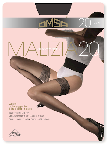 OMSA Pończochy samonośne Malizia 20 • Rozmiar: 3/M •  Kolor: FUMO