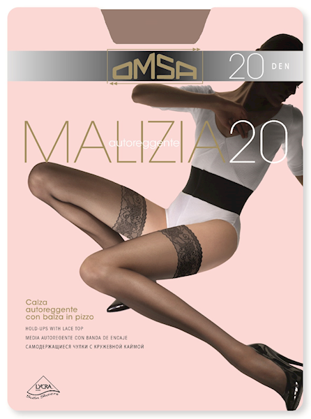 OMSA Pończochy samonośne Malizia 20 • Rozmiar: 4/L • Kolor: DAINO