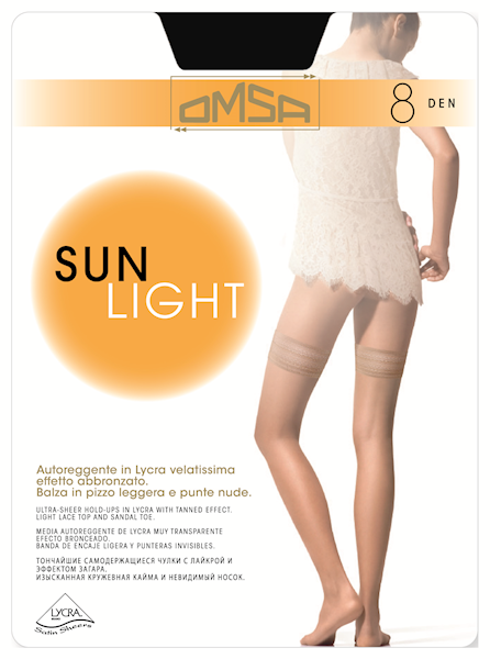OMSA Pończochy Samośne Sun Light  8 • Rozmiar: 3/M • Kolor: NERO