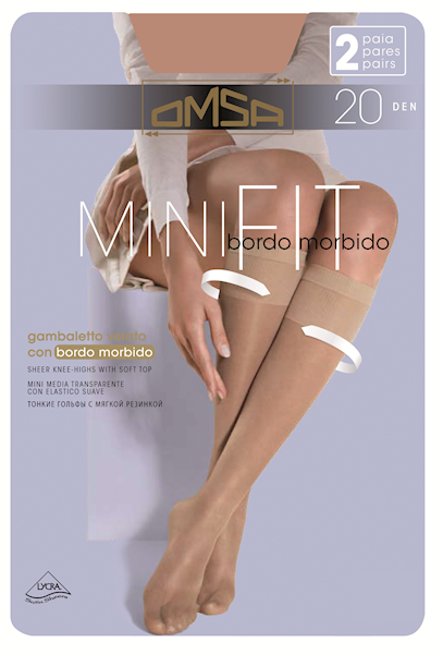 OMSA Podkolanówki Mini Fit 20 • Rozmiar: 1/2 S/M • Kolor: BEIGE NATUREL