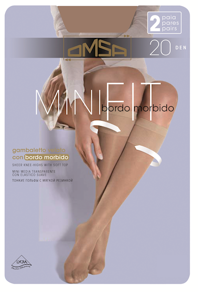 OMSA Podkolanówki Mini Fit 20 • Rozmiar: 3/4 M/L • Kolor: CARAMELLO