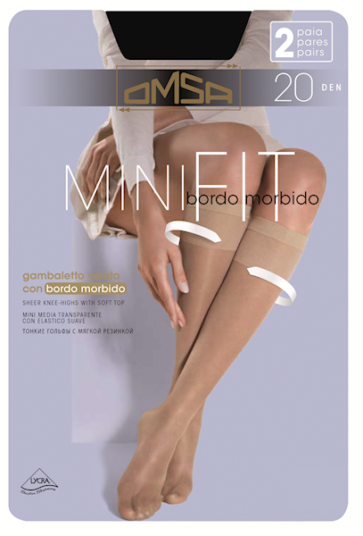 OMSA Podkolanówki Mini Fit 20 • Rozmiar: 1/2 S/M • Kolor: NERO