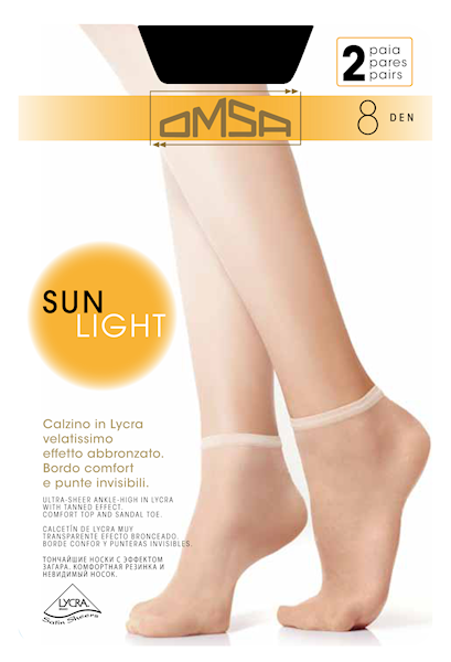 OMSA Skarpety Sun Light 8 • Rozmiar: UNICA • Kolor: NERO