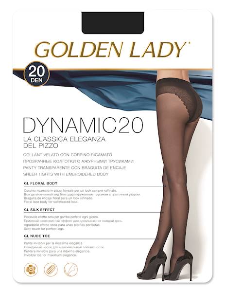 GOLDEN LADY Dynamic 20 • Rozmiar: 4/L • Kolor: NERO