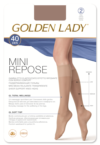 Golden Lady Podkolanówki Mini Repose 40 • ROZMIAR: 3/4 M/L •  KOLOR : DAINO