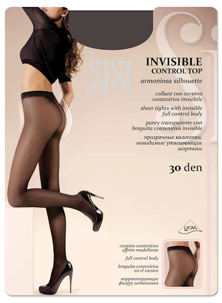 Sisi Invisible 30 Control Top • Rozmiar: 2/S • KOLOR: MOKA