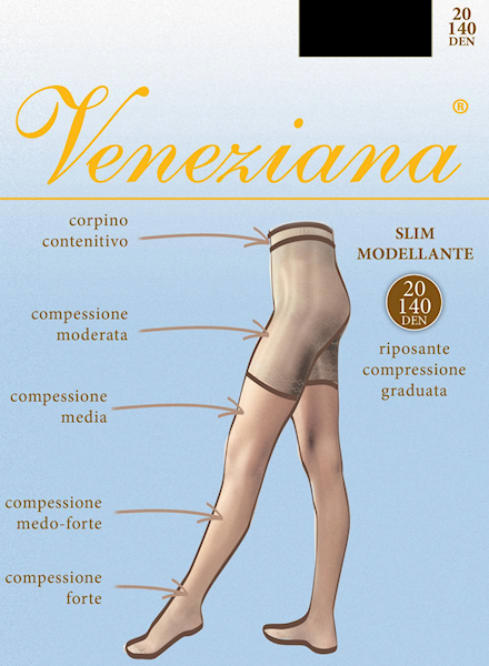 Veneziana Slim Modellante 20 • ROZMIAR: 5/XL • KOLOR: NERO