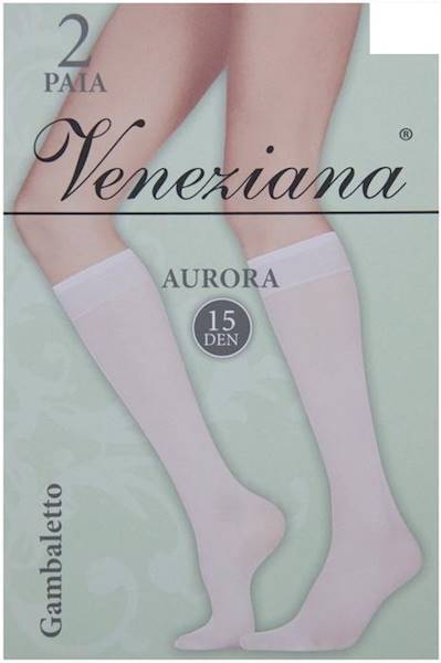 Veneziana Podkolanówki Aurora 15 • ROZMIAR: UNICA • KOLOR: BIANCO