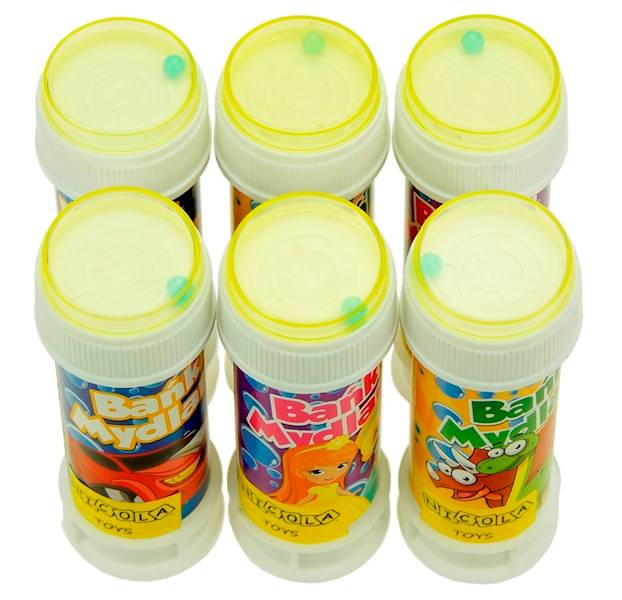 0480 DMUCHANE BAŃKI 60ml BAŃKI MYDLANE Z PŁYNEM + GRA LABIRYNT