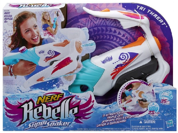 7791 NERF REBELLE SUPER SOAKER KUSZA TRIPLE THREAT B0476 