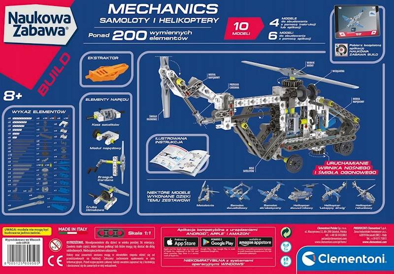 60950 CLEMENTONI MECHANICS SAMOLOTY I HELIKOPTERY