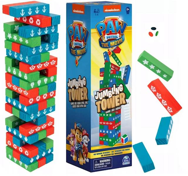 1529 ZRĘCZNOŚCIOWA GRA WIEŻA PSI PATROL JENGA