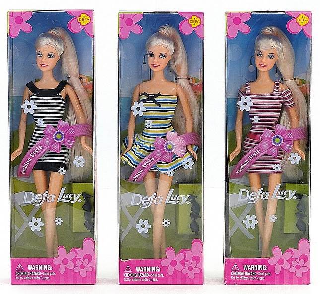 7899 LALKA W KOLOROWEJ LETNIEJ SUKIENCE DEFA LUCY