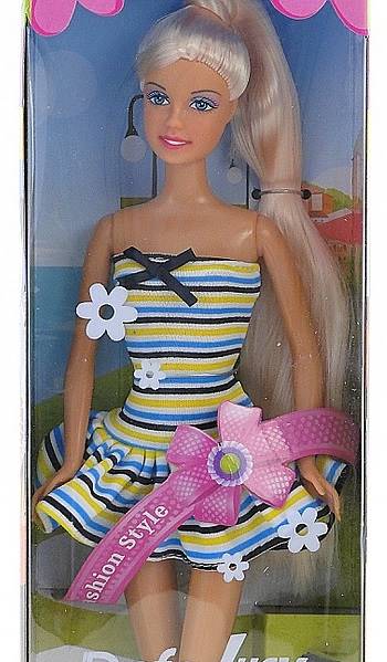 7899 LALKA W KOLOROWEJ LETNIEJ SUKIENCE DEFA LUCY