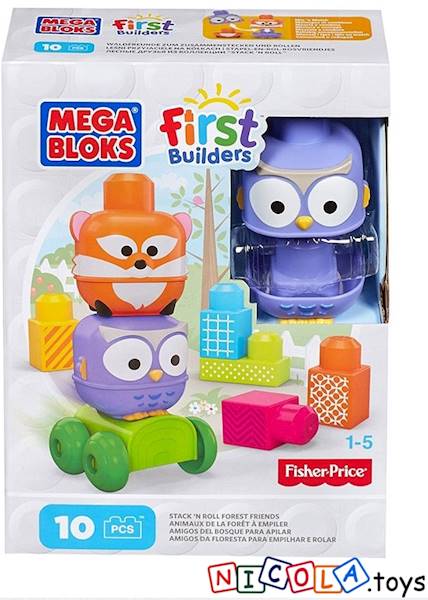 4396 MEGA BLOKS FIRST BUILDERS - PRZYJACIELE Z DŻUNGLI TYGRYS I PANDA 10ele