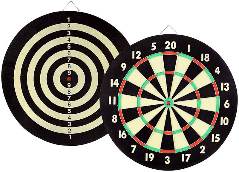 * 1511 DWUSTRONNA DREWNIANA TARCZA DART RZUTKI 41cm 