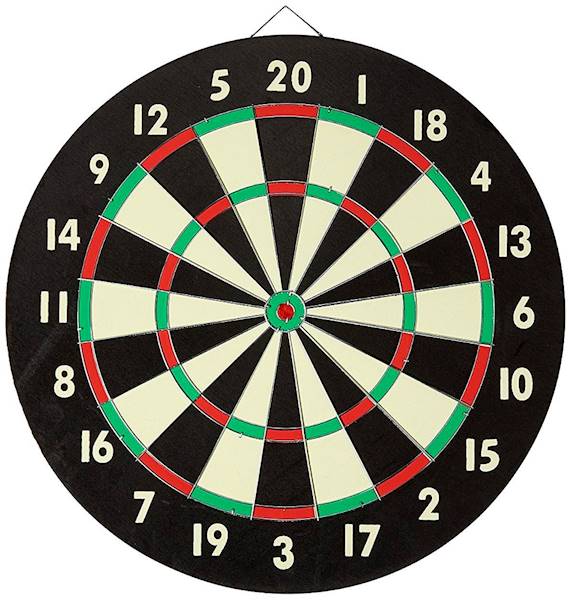 * 1511 DWUSTRONNA DREWNIANA TARCZA DART RZUTKI 41cm 
