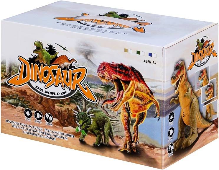 * 1566 WIELKI DINOZAUR TYRANOZAUR CHODZI RYCZY ŚWIECI