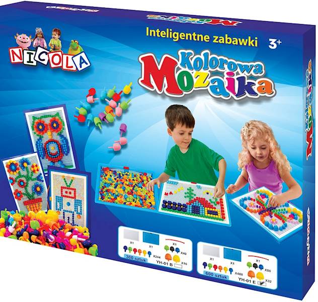 * 3119 MOZAIKA MOZAIKA UKLADANKA W WALIZCE GRZYBKI 600 ele 