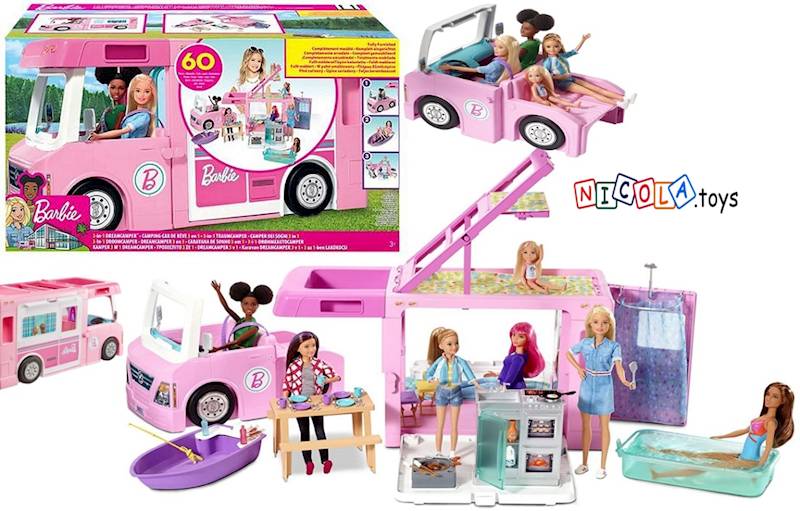 6865 LALKA BARBIE AUTO KAMPER 3w1 + AKCESORIA