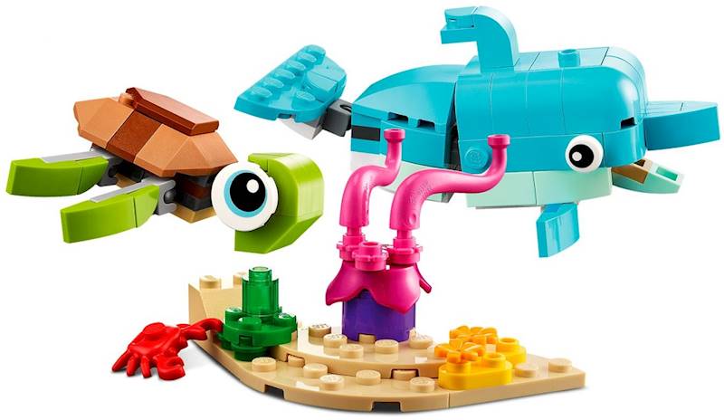 31128 KLOCKI LEGO CREATOR 3w1 DELFIN I ŻÓŁW 