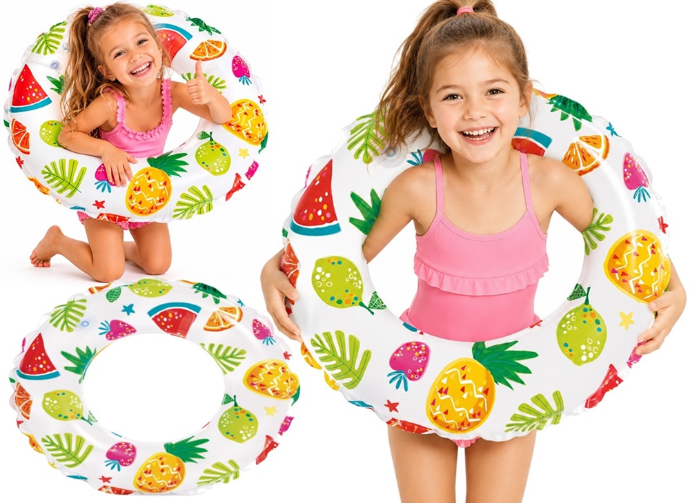 59230 Koło do pływania dla dzieci 51 cm 3 wzory Dmuchane Plażowe Basen