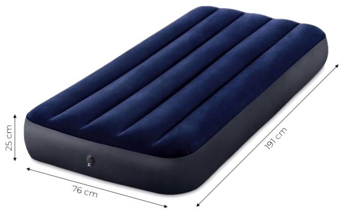 64756 COT SIZE 191cm DMUCHANY MATERAC WELUROWY INTEX 