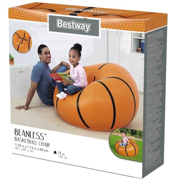 75103 DMUCHANY FOTEL PIŁKA KOSZYKÓWKA PUFA BESTWAY