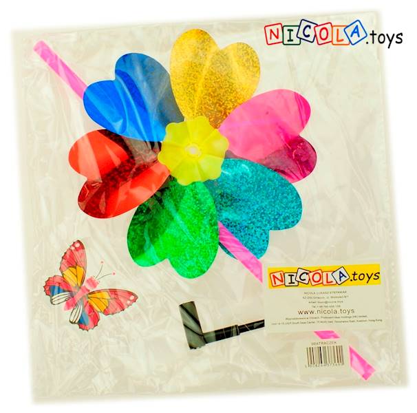 * 3690 WIATRAK WIATRACZEK HOLOGRAM KOLOROWY 15cm
